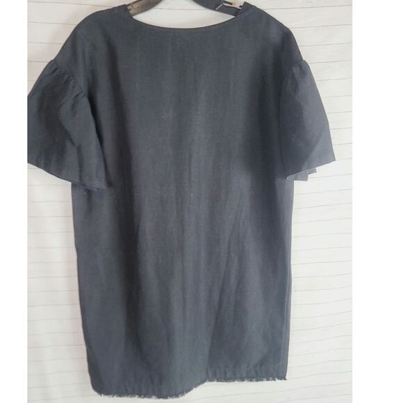 Ulla Johnson Marcelle Linen Blend Dress in Jet, sz 4 - Picture 10 of 16